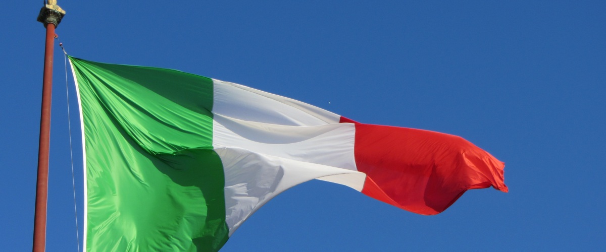Die Flagge Italiens.