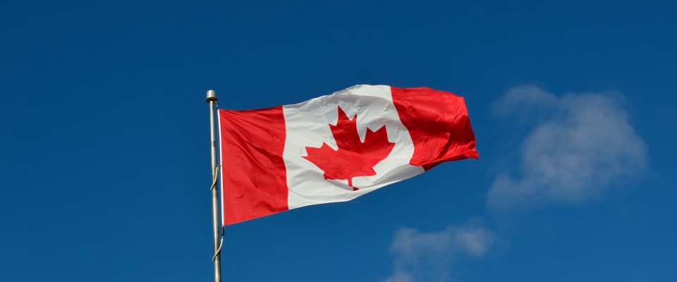 Die Flagge Kanadas.
