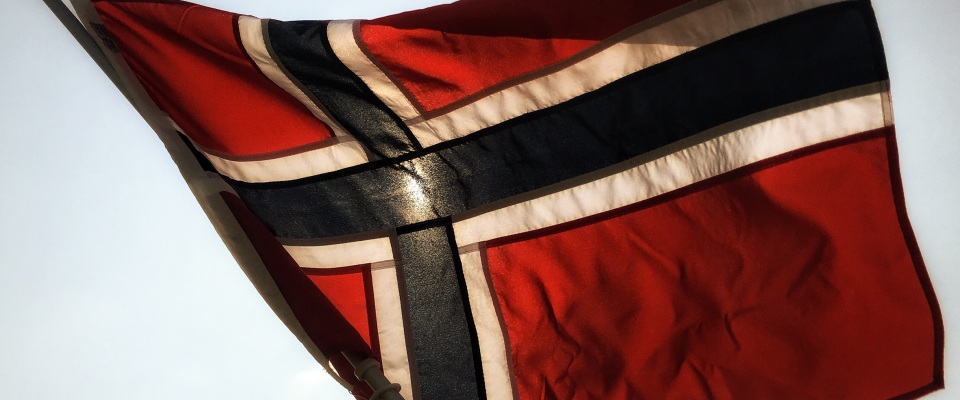 Die Flagge Norwegens.