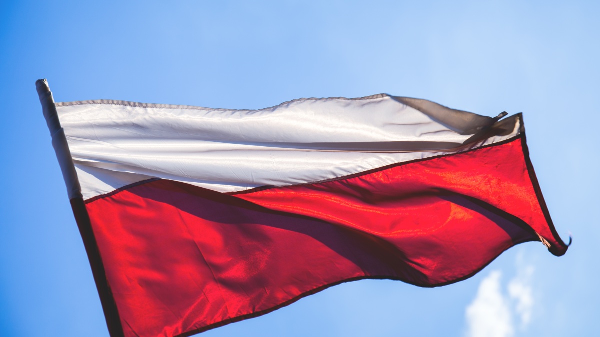 Die Flagge Polens.