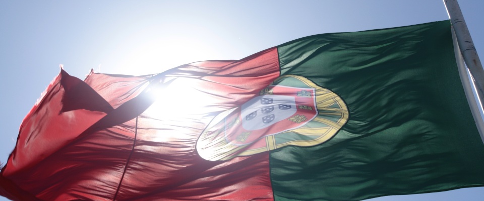 Die Flagge Portugals.