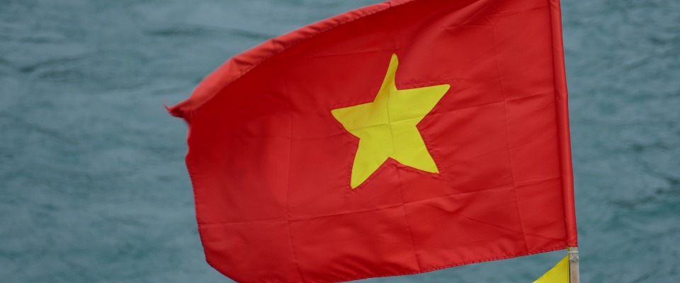 Die Flagge Vietnams.