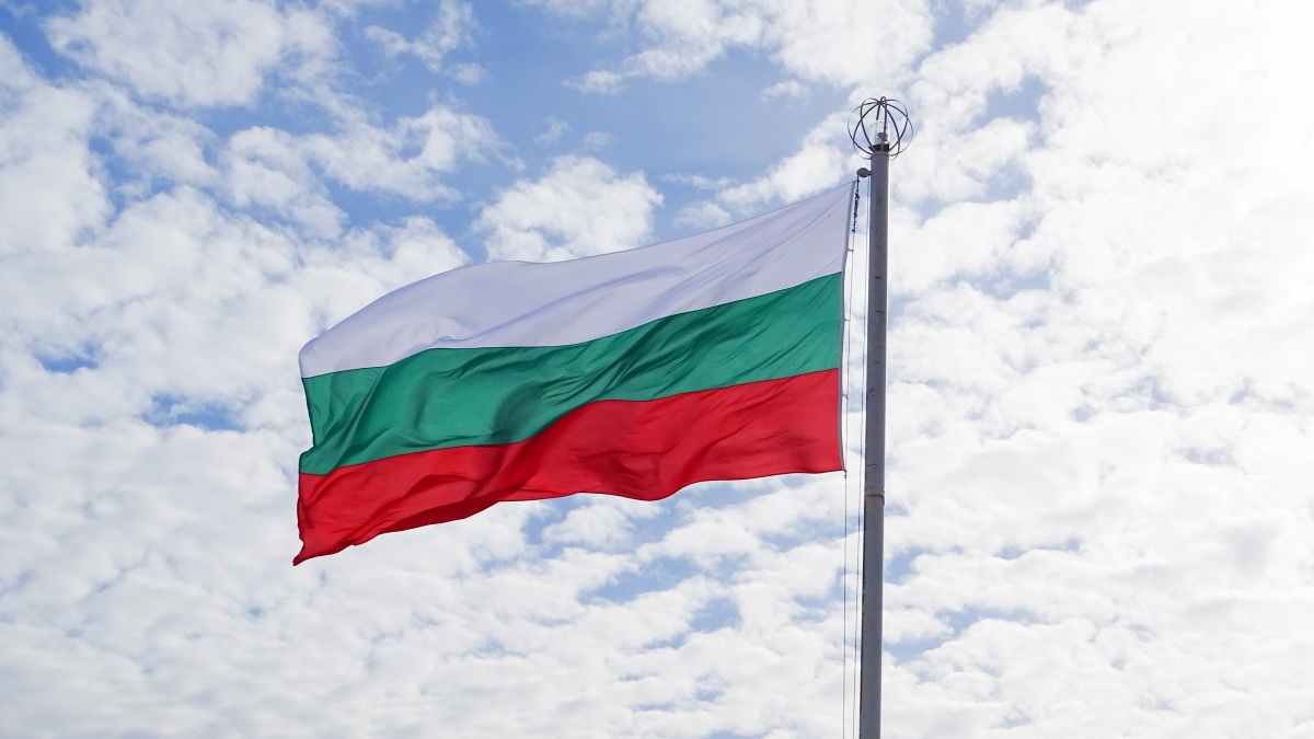 Die Flagge von Bulgarien.
