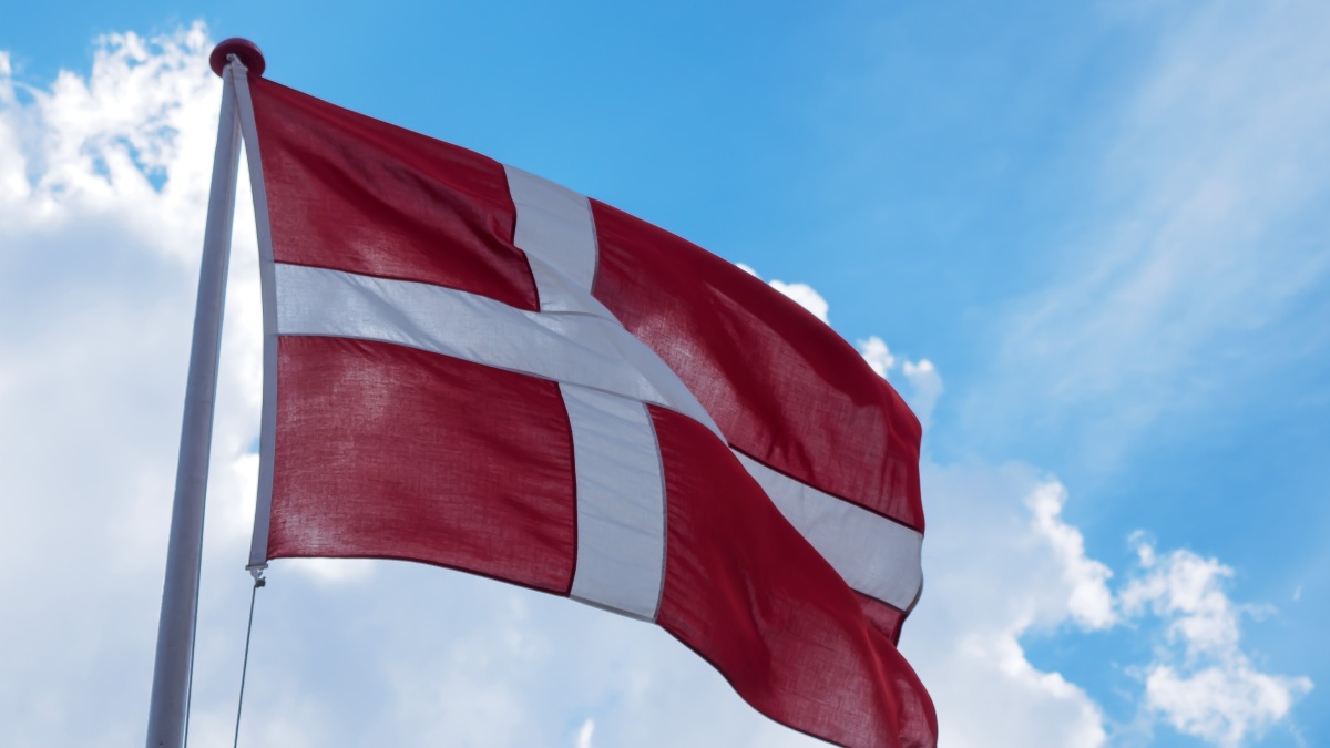 Die Flagge von Dänemark.