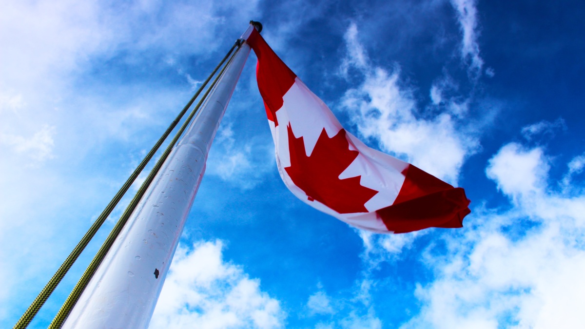 Die Flagge von Kanada.