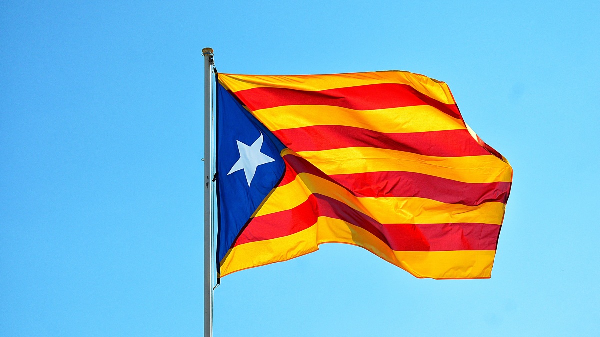 Die Flagge von Katalonien.