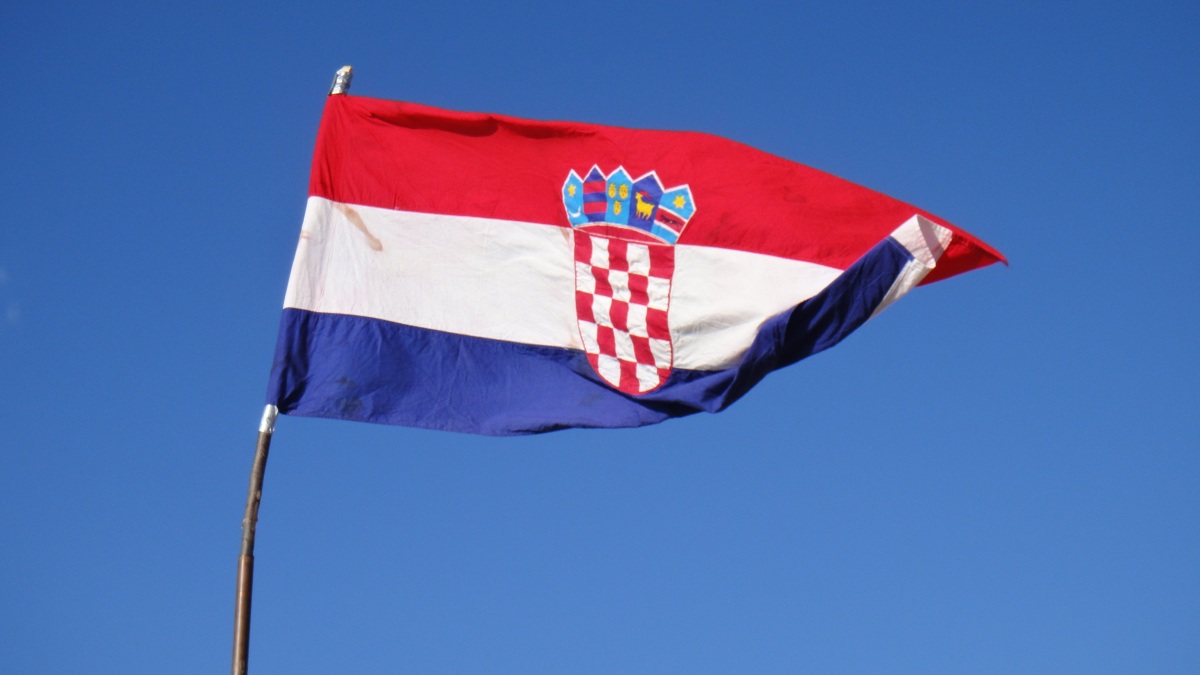 Die Flagge von Kroatien.