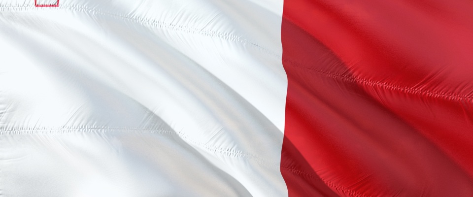Die Flagge von Malta.