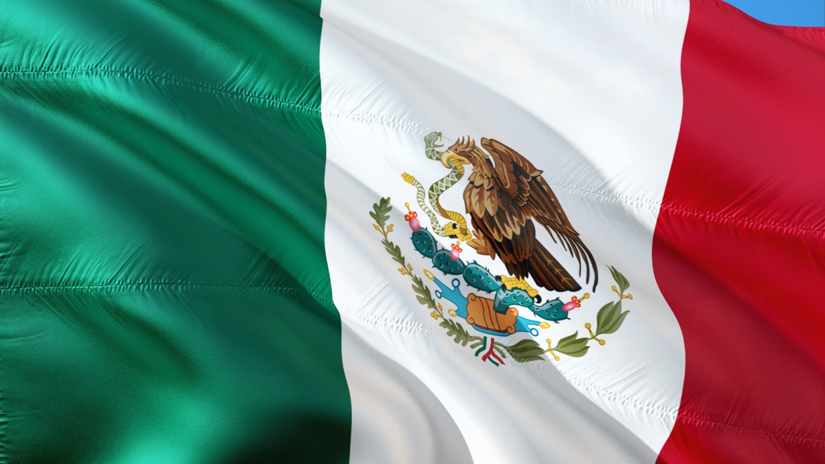 Die Flagge von Mexiko.