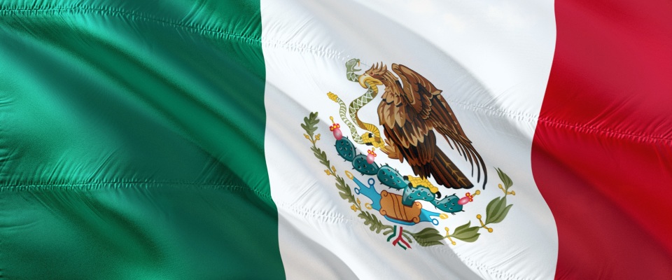Die Flagge von Mexiko.