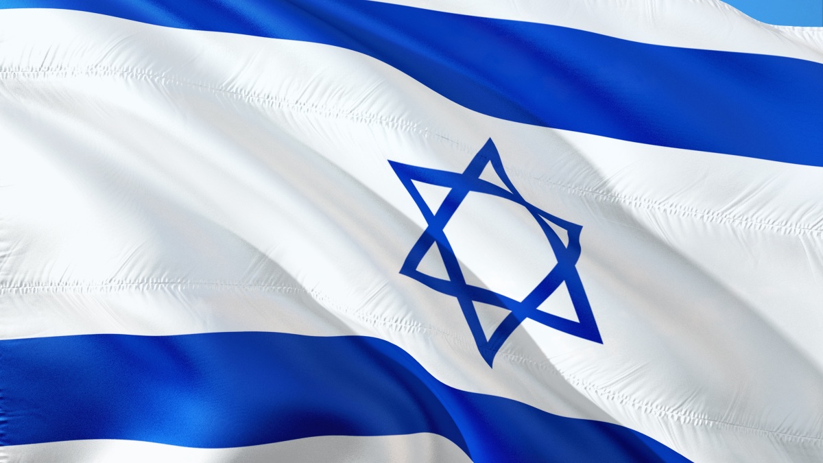 Die israelische Flagge.
