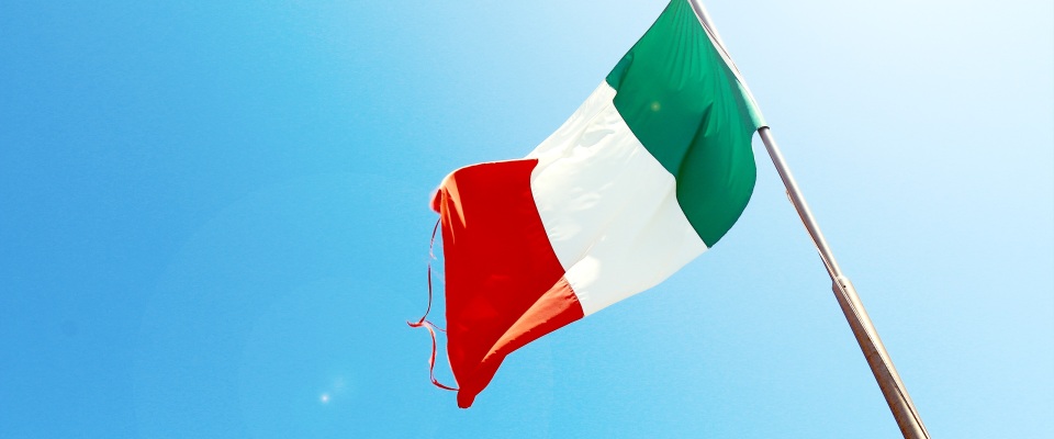Die italienische Flagge.