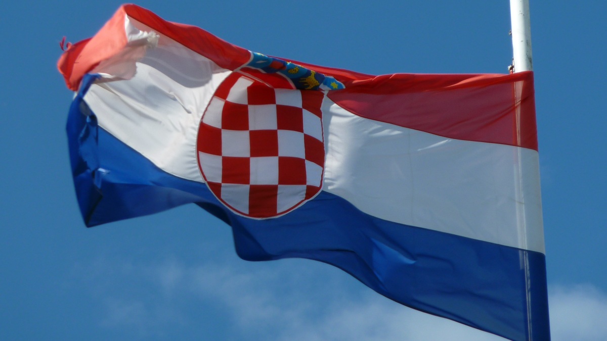 Die kroatische Flagge.