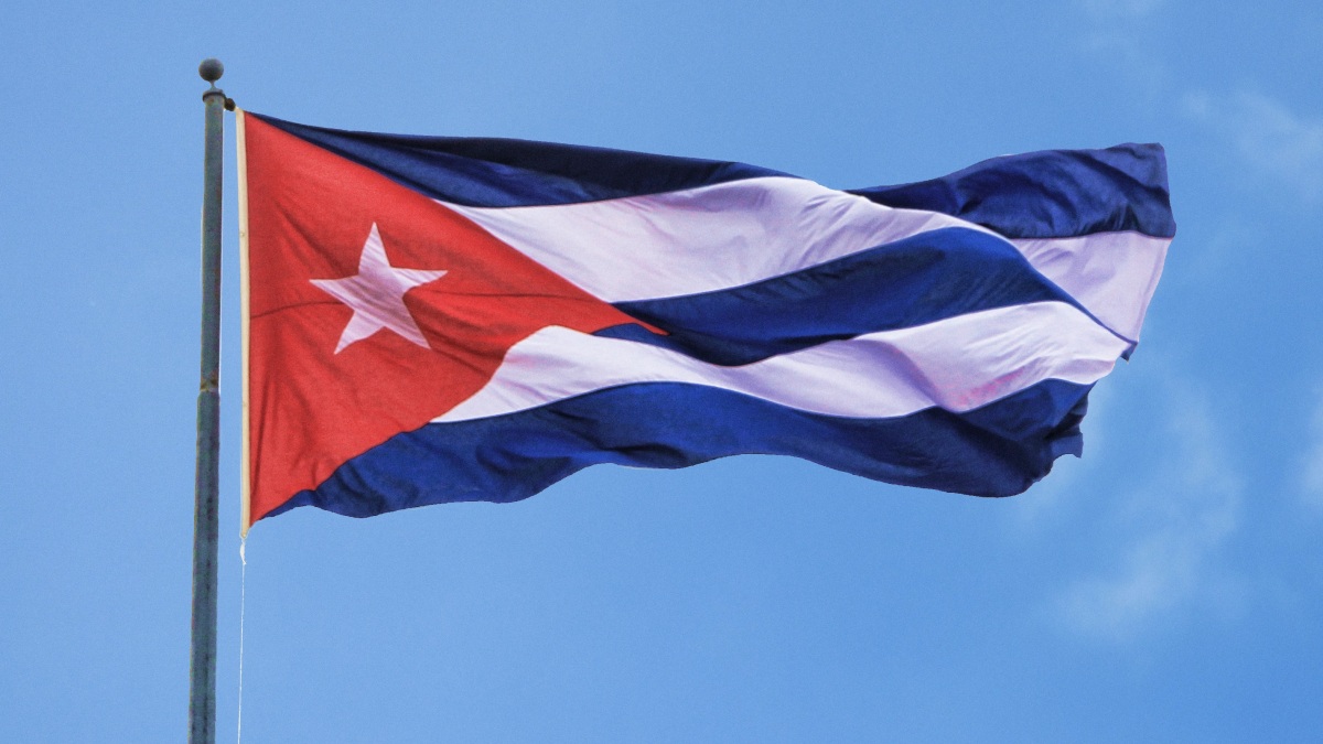 Die kubanische Flagge.