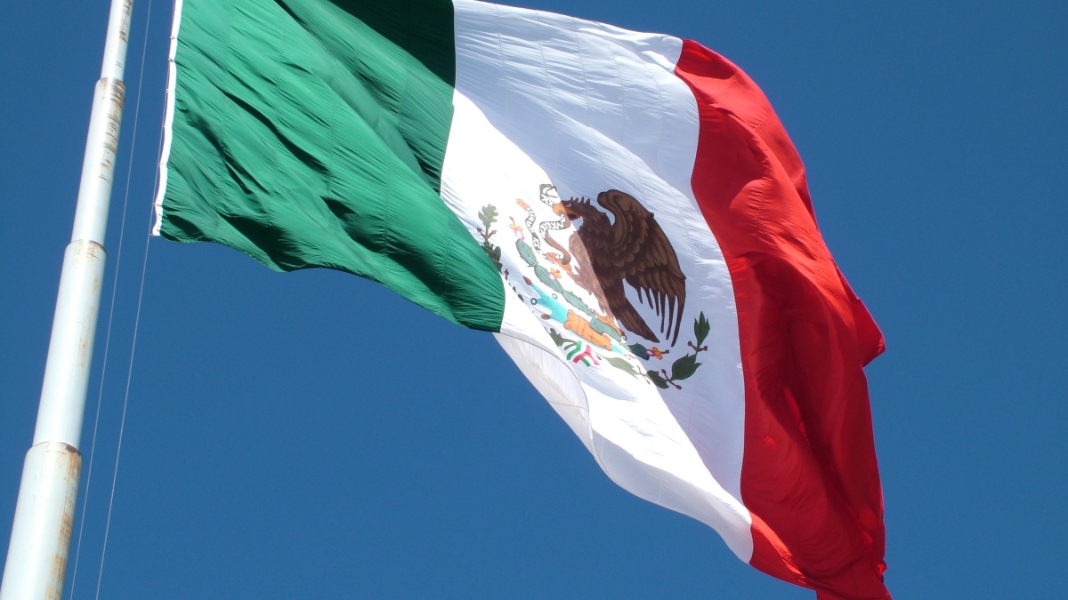 Die mexikanische Flagge.