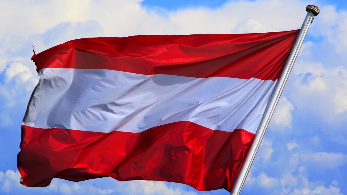 Die österreichische Flagge.