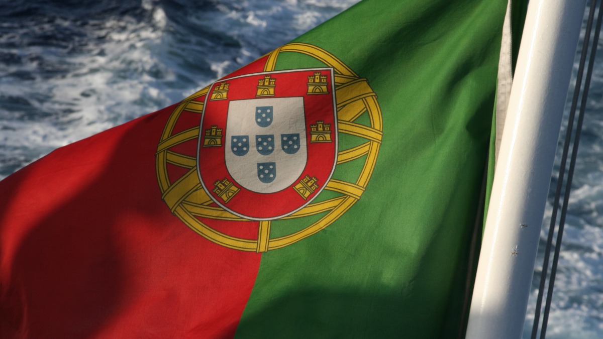 Die portugiesische Flagge.