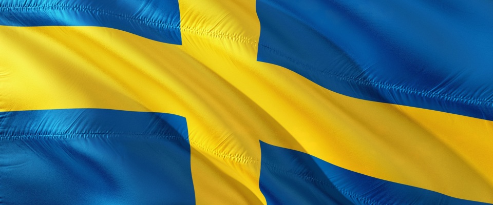 Die schwedische Flagge.