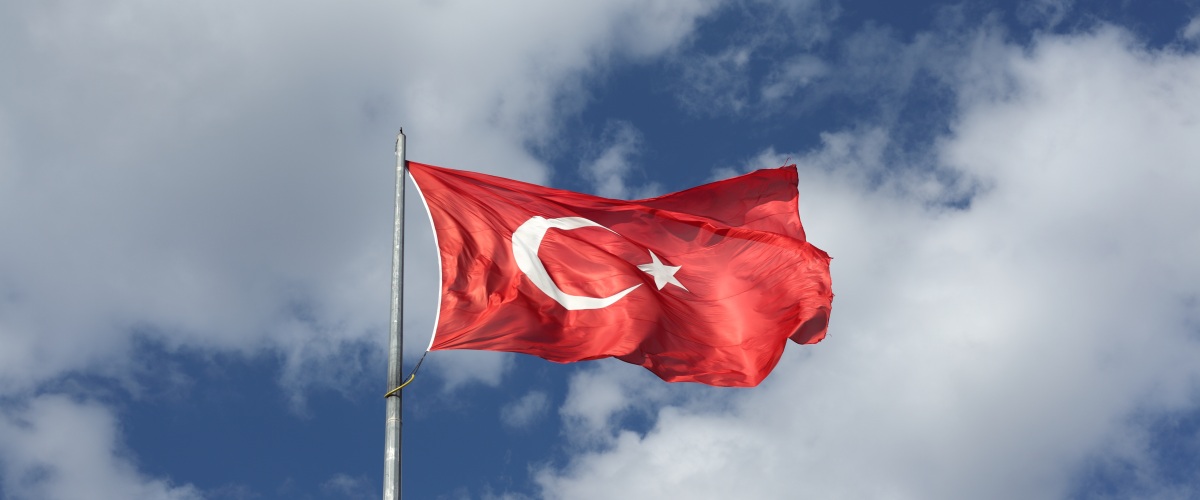 Die türkische Flagge.