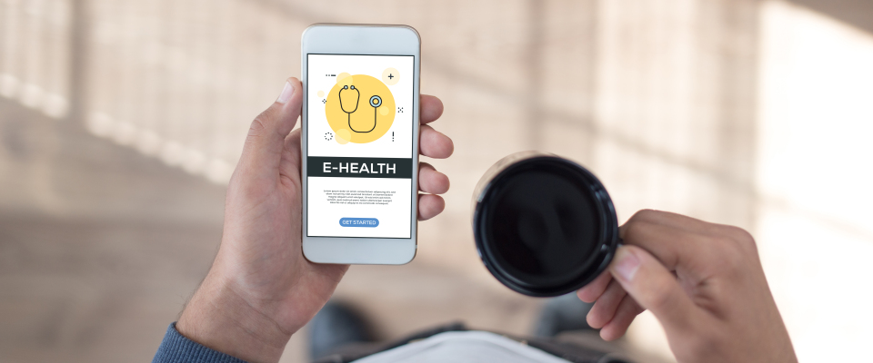 E-Health-Software auf einem Smartphone (Symbolbild).