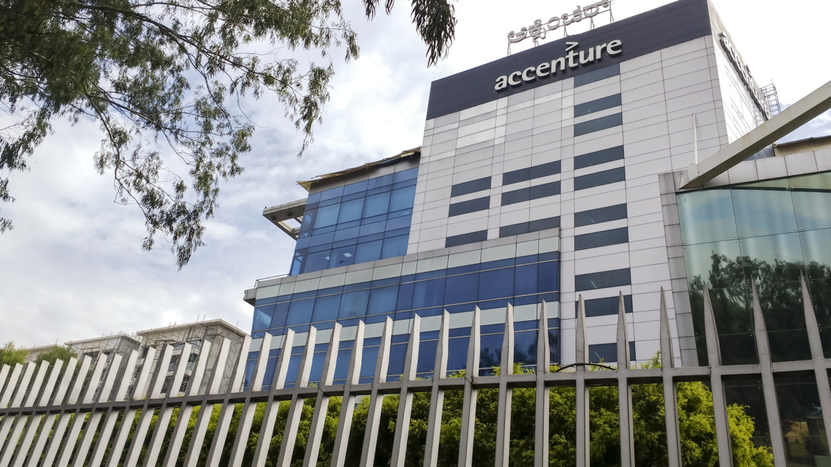 Ein Bürogebäude von Accenture in Indien. 