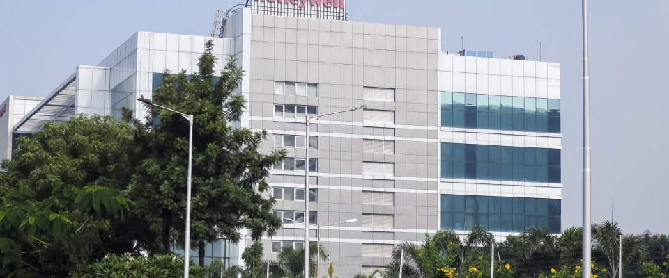 Ein Bürogebäude von Honeywell in Indien.