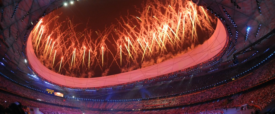 Ein Feuerwerk bei den Olympischen Spielen in Peking im Jahr 2008 (Symbolbild).