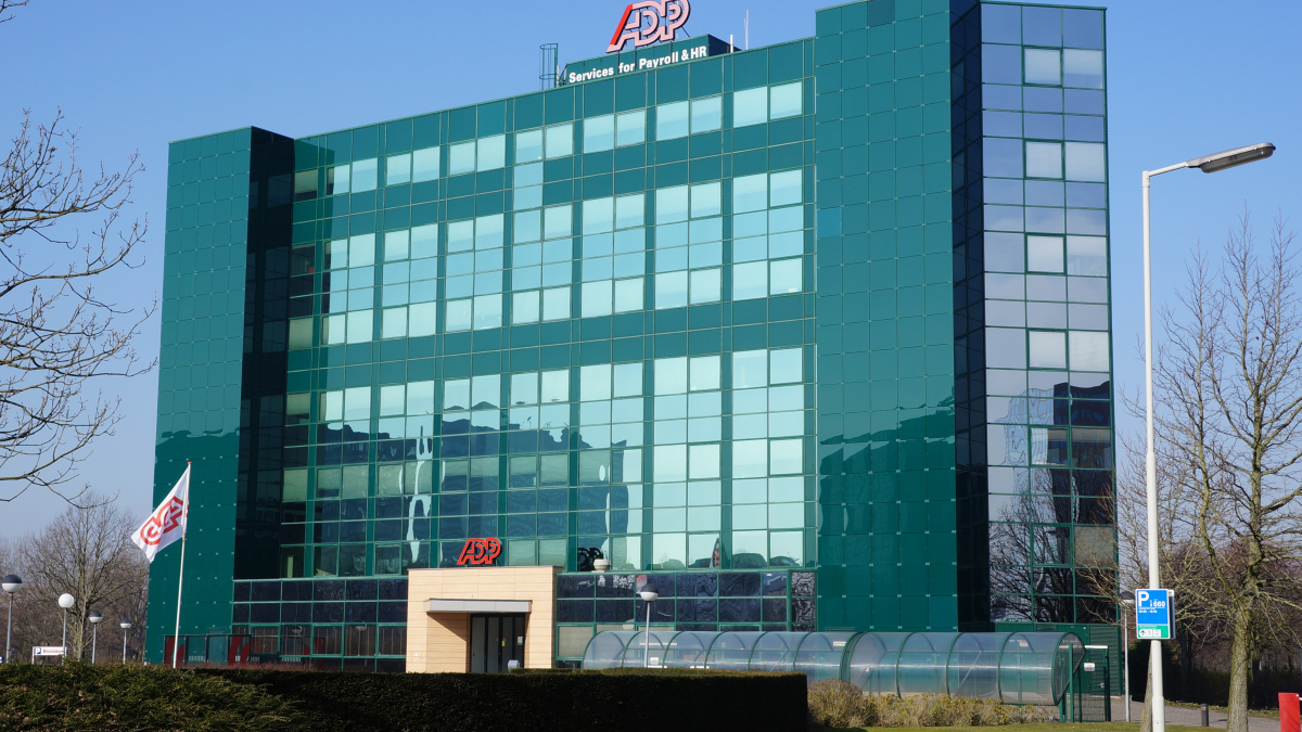 Ein Gebäude von ADP in Rotterdam/ Niederlande.