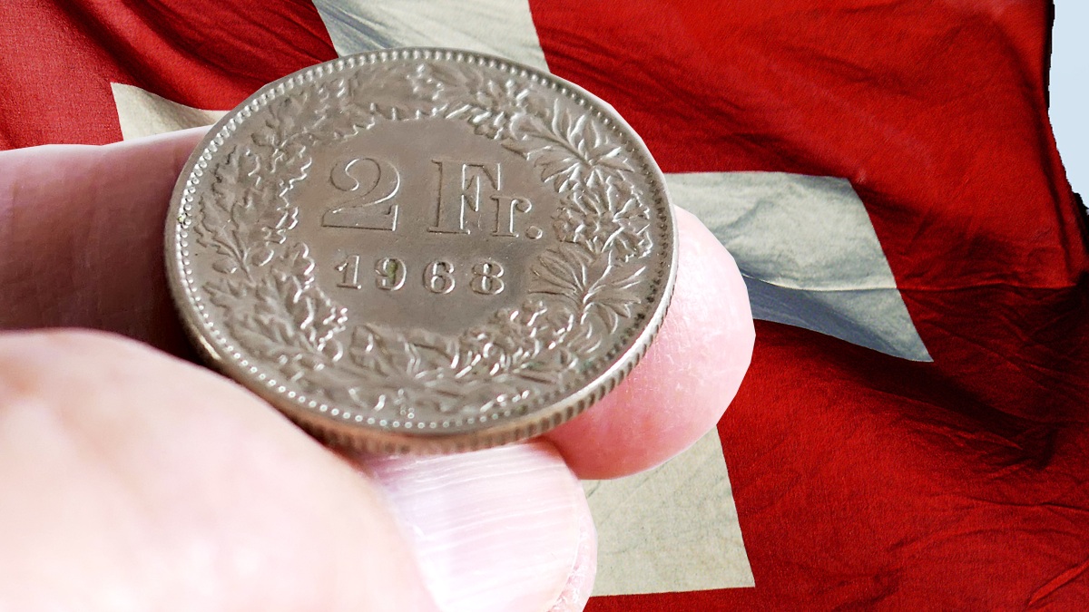 Eine 2-Franken-Münze.