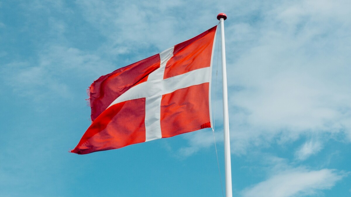 Die dänische Flagge. 
