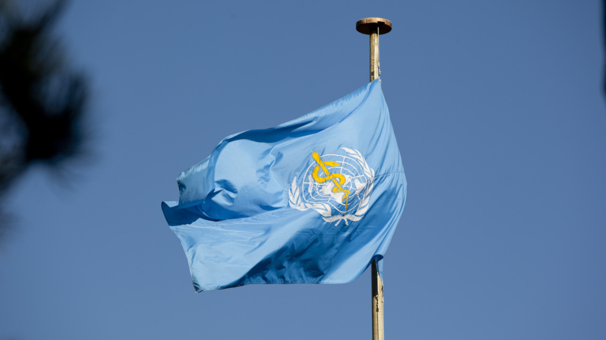 Flagge der World Health Organisation (WHO)