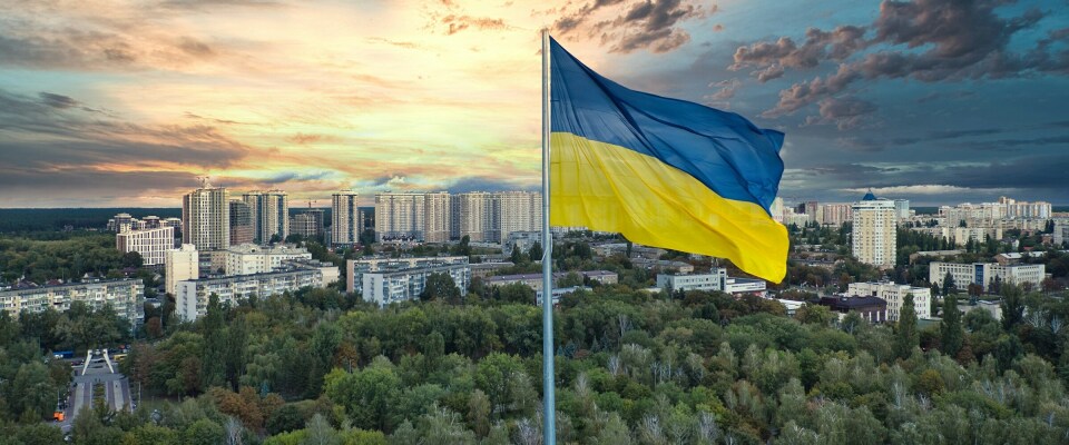 Die ukrainische Flagge. (Symbolbild)
