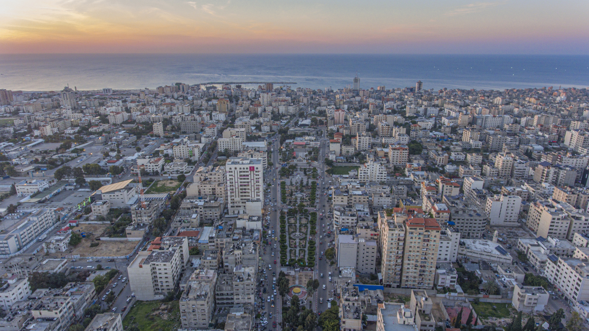 Luftaufnahme des Viertels Al-Rimal im Zentrum des Gazastreifens am 31. März 2022.