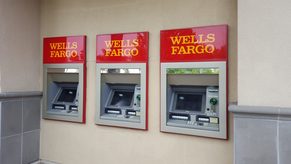 Geldautomaten von Wells Fargo.