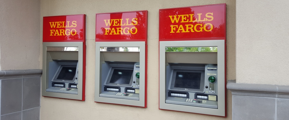 Geldautomaten von Wells Fargo.