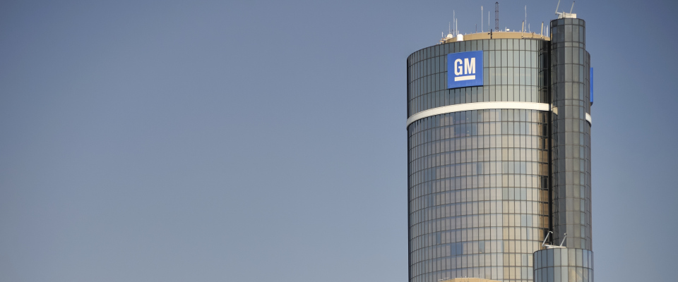 Die globale Hauptverwaltung von General Motors in Detroit, Michigan. 