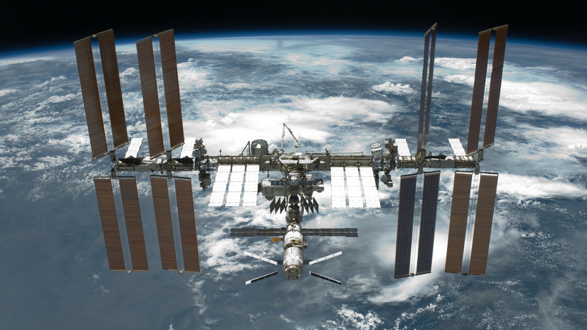 Die internationale Raumstation ISS.
