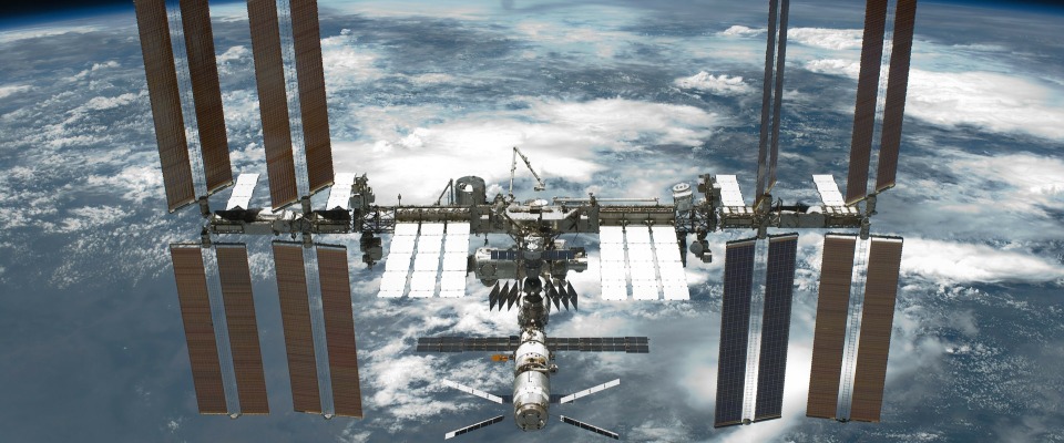 Die internationale Raumstation ISS.