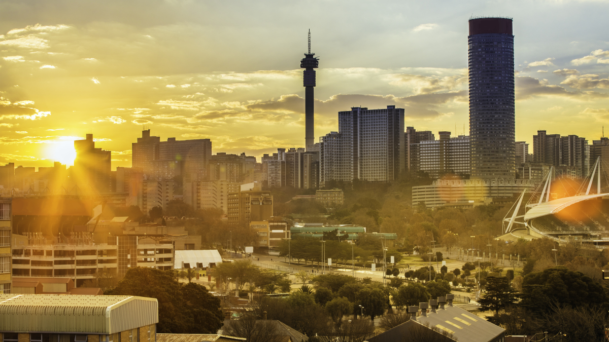 Johannesburg, die größte Stadt Südafrikas.