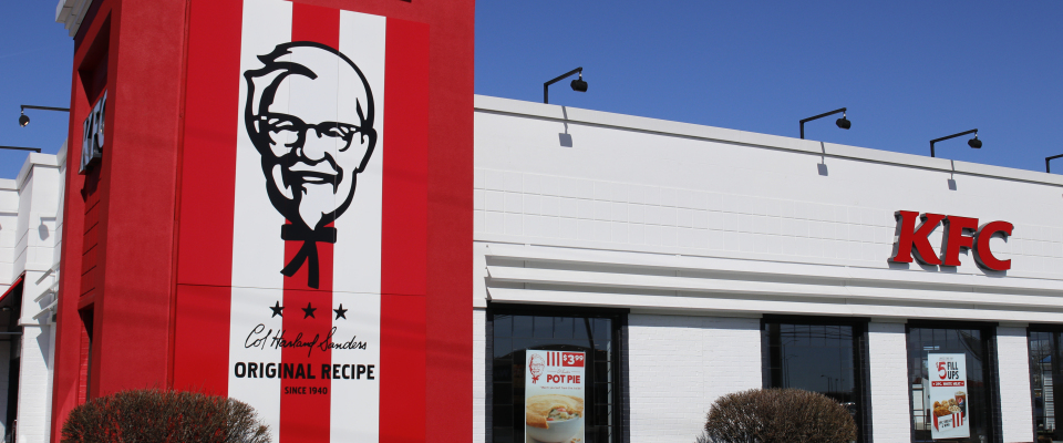 Kentucky Fried Chicken (KFC) ist eine Marke von Yum! Brands.