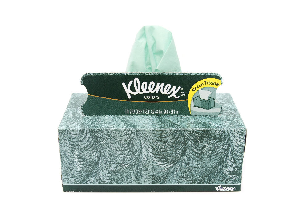 Taschentücher der Kimberly Clark Marke Kleenex. 