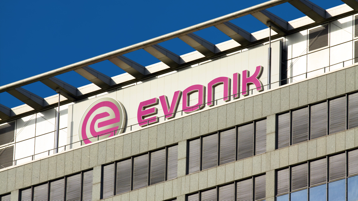 Das Logo von Evonik.