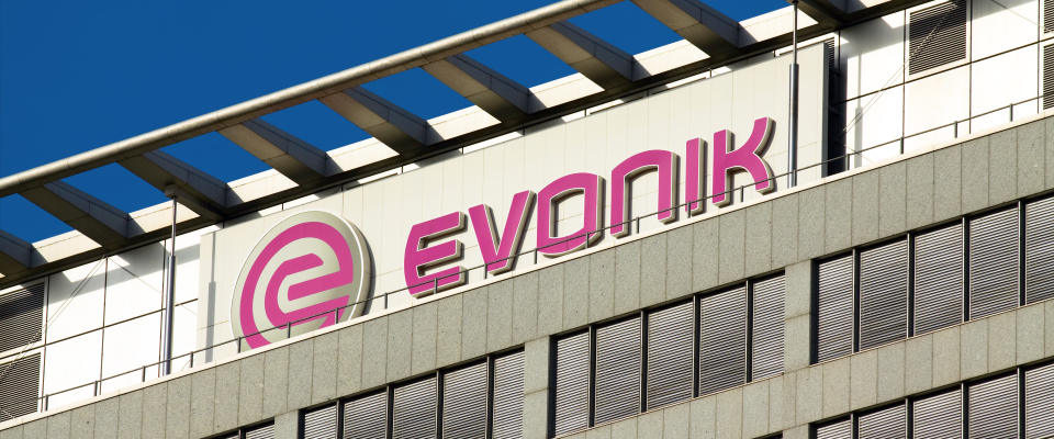 Das Logo von Evonik.