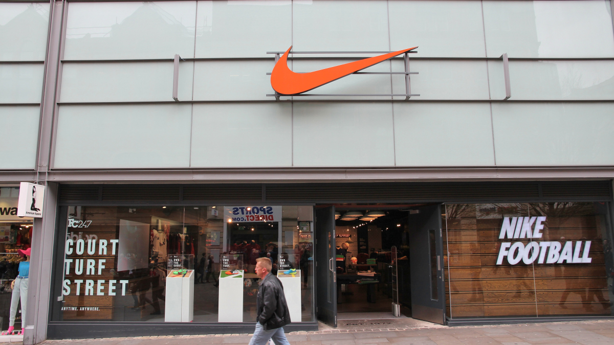 Eine Filiale von Nike in Manchester, Großbritannien.
