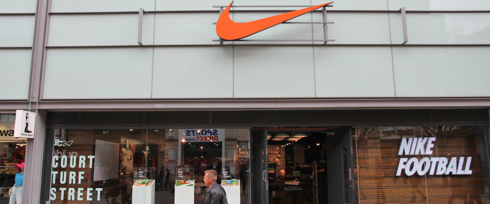 Eine Filiale von Nike in Manchester, Großbritannien.