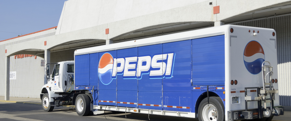 Ein Pepsi-Truck.