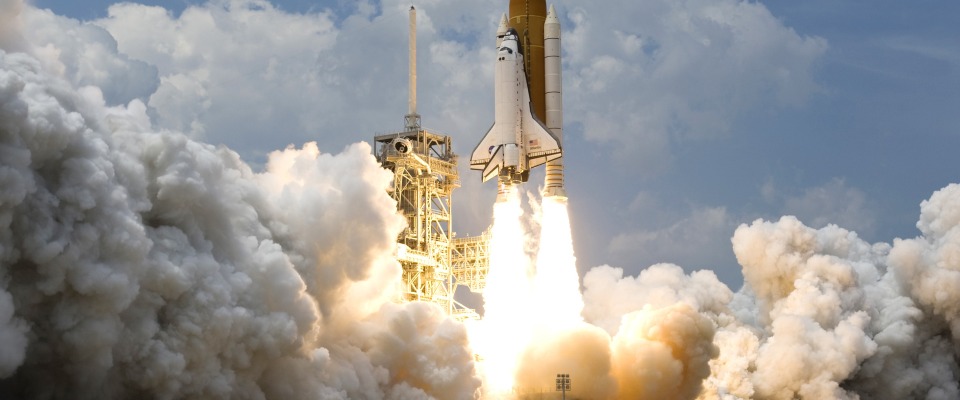 Start eines Space Shuttle (Symbolbild).