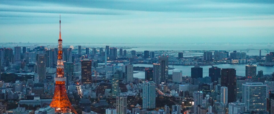 Die Skyline von Tokio,der Hauptstadt Japans und eine der größten und modernsten Metropolen der Welt.