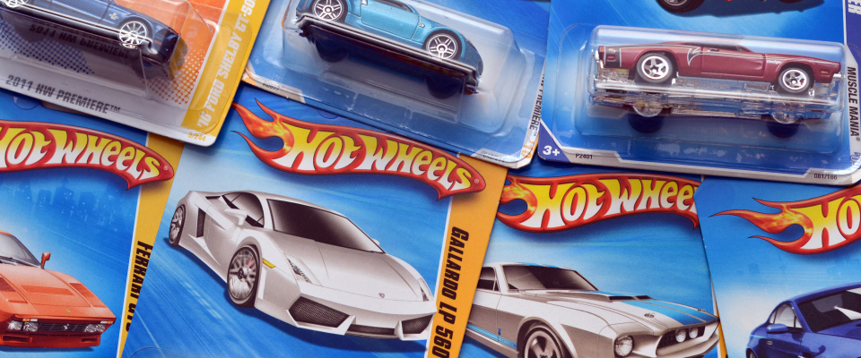 Verschiedene Hot Wheels-Autos von Mattel