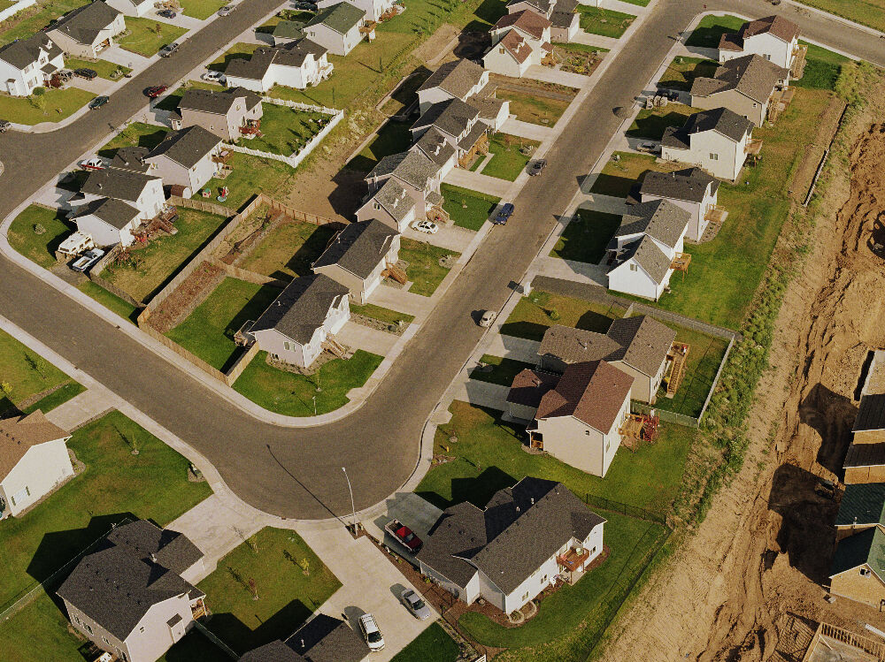 Eine geplante Wohnsiedlung (Symbolbild).